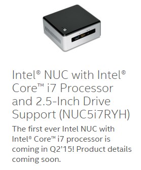 Intel обновит мини-ПК NUC моделью с новейшим Core i7