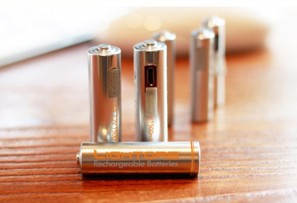 «Батарейки» Lightors можно подзаряжать с помощью USB