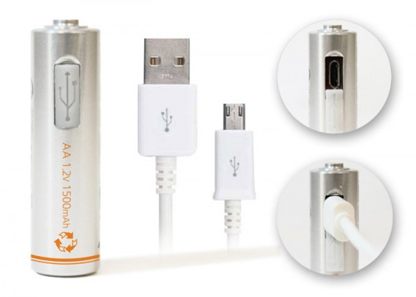 «Батарейки» Lightors можно подзаряжать с помощью USB