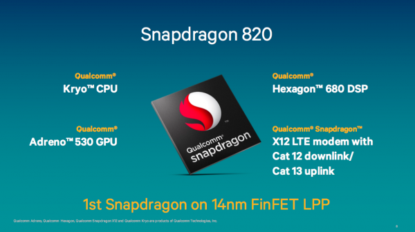 Состоялся официальный анонс чипа Qualcomm Snapdragon 820