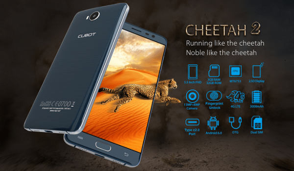 Cheetah 2 — новый «гепардовый» смартфон от Cubot